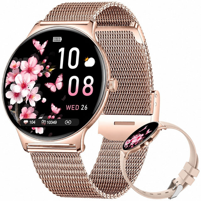 Women's Smartwatch, 1.43" AMOLED, Bluetooth Calling, 100+ Sport Modes, IP68, Heart Rate & Sleep Monitor