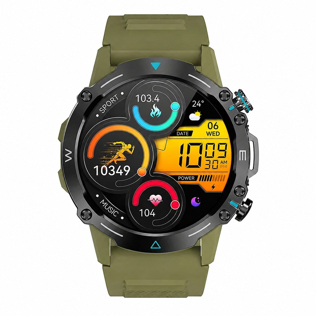 Smartwatch 1.43" AMOLED Display, 100 Sport Modes, Voice Call, 3BAR Water Resistant, Men