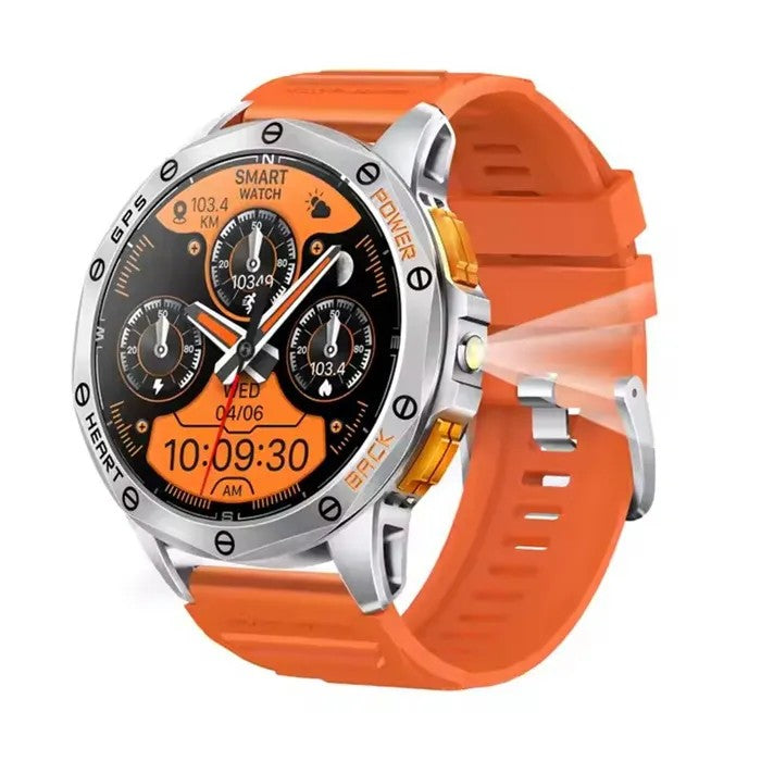 Smartwatch 1.43" AMOLED, Built-in GPS, Bluetooth Calling, LED Flashlight, 3BAR Water Resistant