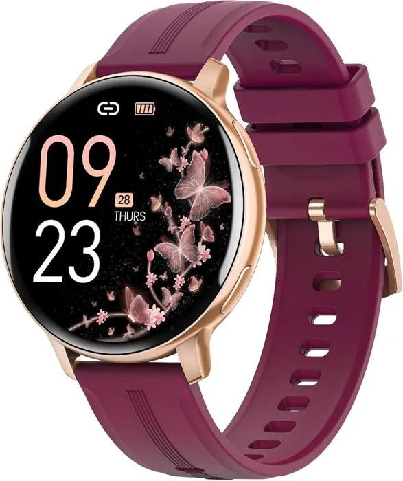 Women's Smartwatch with Bluetooth Calling, 1.39" Health Tracker, 120+ Sports Modes, Sleep Monitor, Gold/Purple
