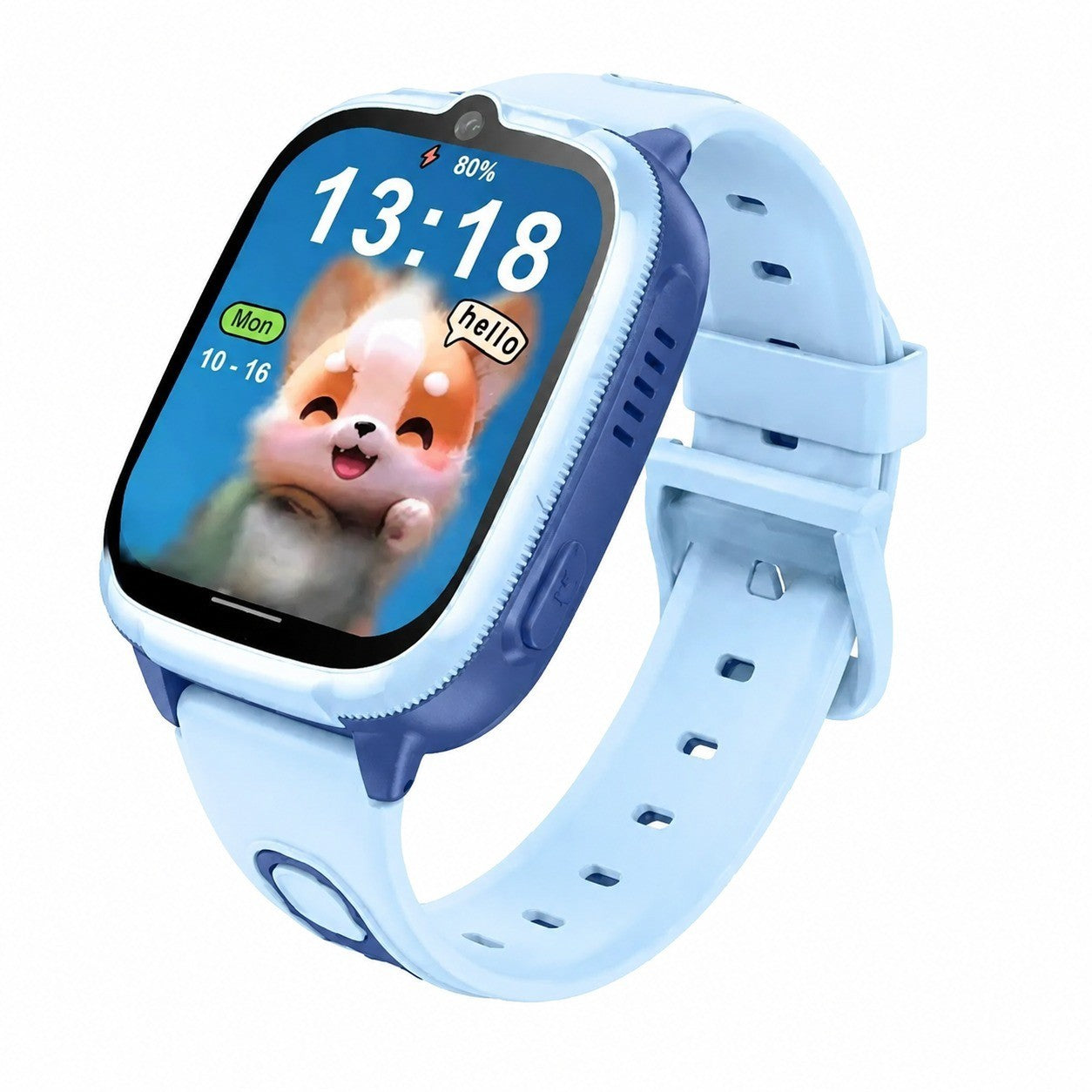 Kids Smartwatch with GPS, Calls, SOS, 1.54" Touchscreen, Silicone Strap, Blue