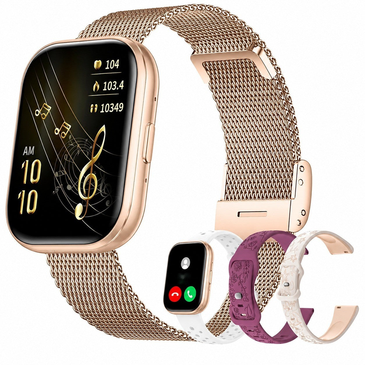Women's Smartwatch, 1.75" HD Screen, Bluetooth Calling, Heart Rate & SpO2 Monitor, IP67