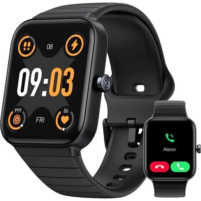 Women's Smartwatch with Bluetooth Calling, Heart Rate Monitor, IP68 Waterproof, Compatible with Android iOS
