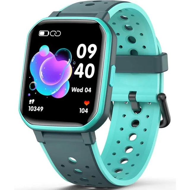 Kids Smartwatch, IP68 Waterproof, 19 Sports Modes, Pedometer, Sleep Monitor, Green