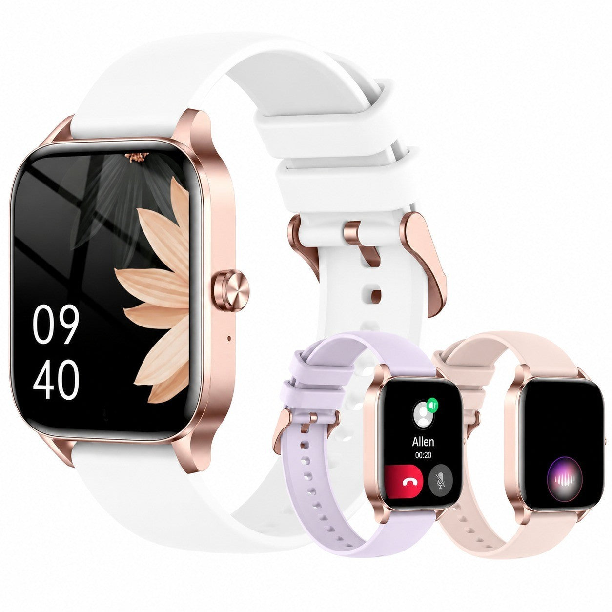 Women's Smartwatch with Bluetooth Calling, 1.85" Sports Watch, Activity Tracker, 100+ Sports Modes, Rose Gold