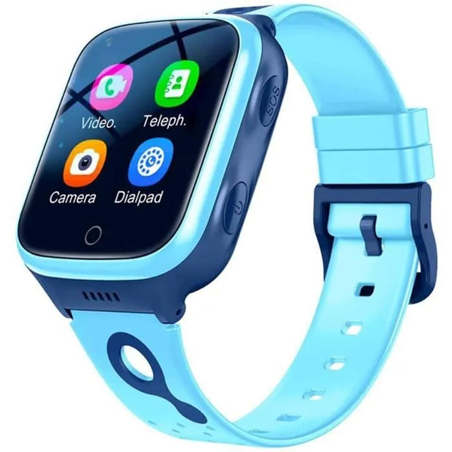 4G Kids Smartwatch with GPS, WiFi, Video Call, SOS, 1000mAh Battery, Blue