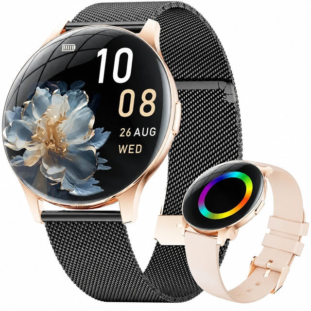 Women's Smartwatch, 1.43" AMOLED Screen, Ultra-Thin 7.99mm, IP67 Waterproof, 100+ Sports Modes