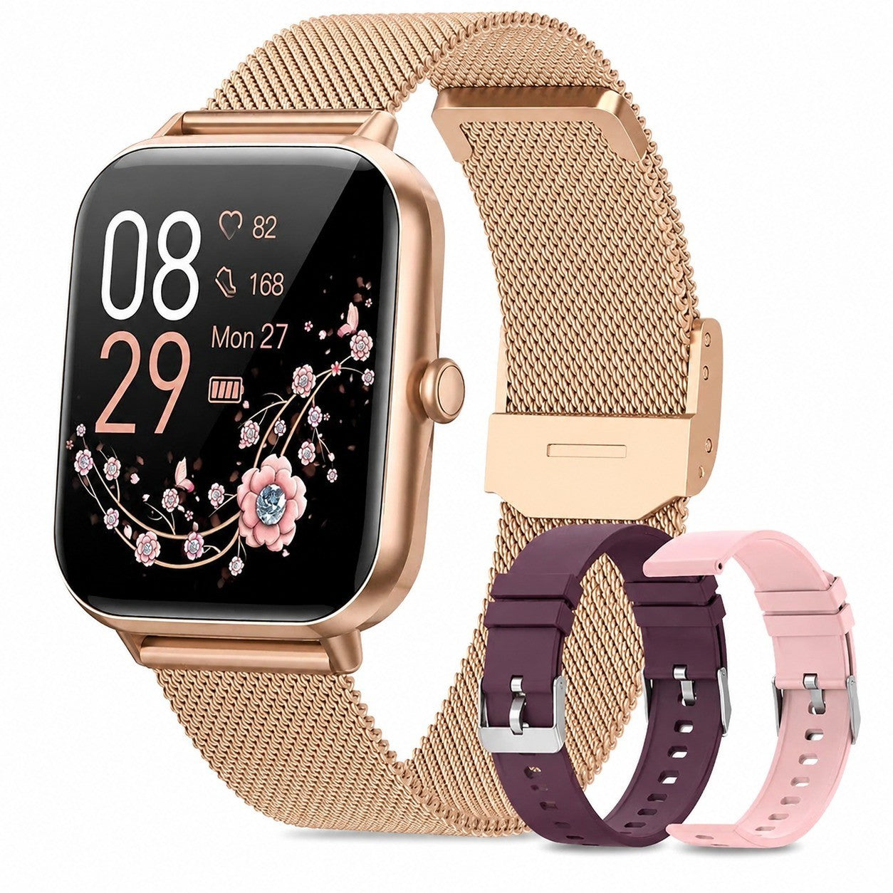 Women's Smartwatch with Calls, 1.83" HD, 3 Straps, Sleep/Heart Rate Monitor, Bluetooth