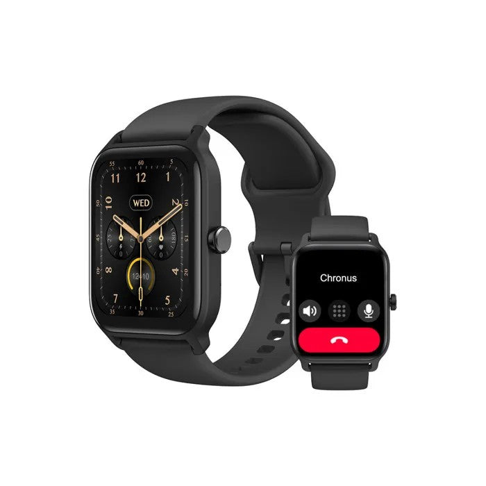 Smartwatch with Bluetooth Call, 1.8" Touch Screen, Heart Rate & SpO2, IP68, 100 Sports Modes, Black