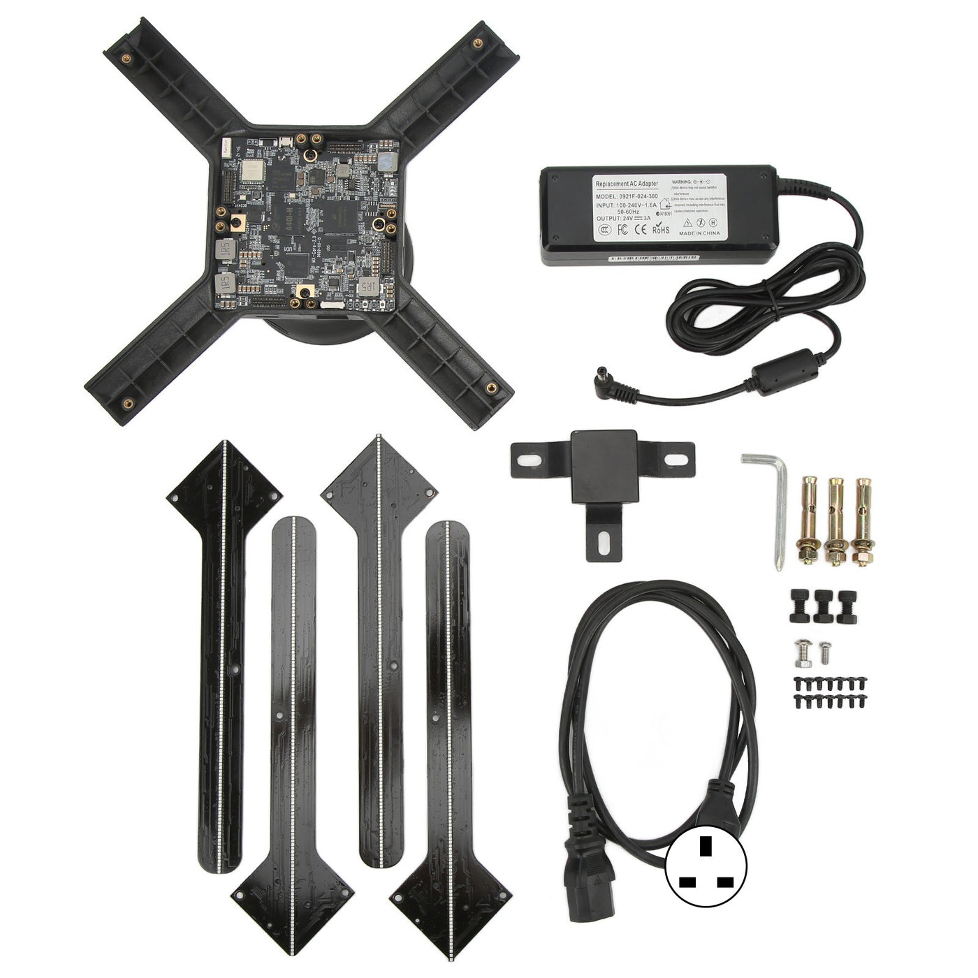 3D Holographic Advertising Machine, 65cm Large Screen, Naked Eye Holographic Projection Fan, AC 100-240V UK Plug