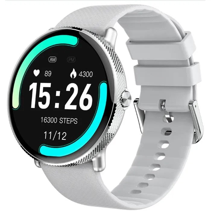 Smartwatch for Men Women, AMOLED Display, Heart Rate, Bluetooth Calling, Silver