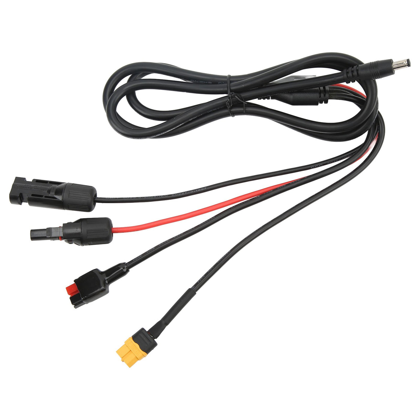 1 to 4 Solar Panel Plug to DC 5.5x2.1mm Adapter Extension Power Cable