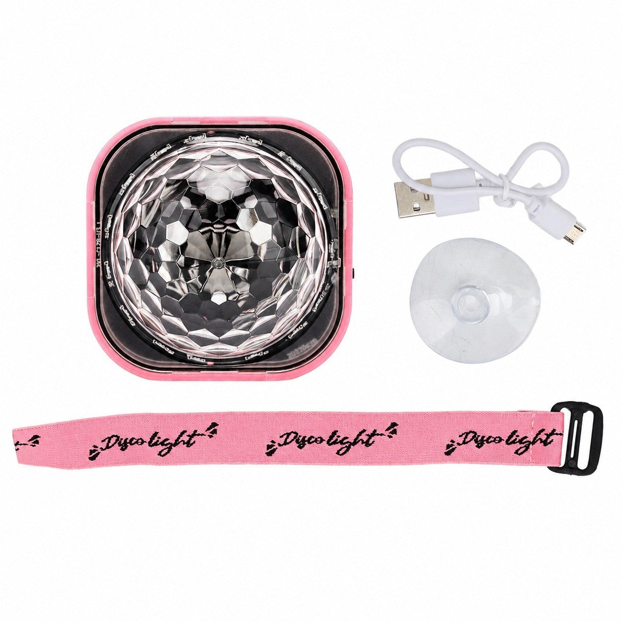 RGB Wrist Light, Pink Shell, Stage Bracelet Lamp, Ambient Light Ball for Car KTV Wedding
