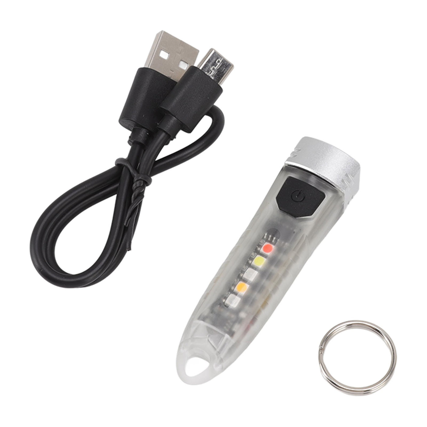 Mini Keychain Flashlight, USB Rechargeable, Waterproof, Portable Strong Light for Outdoor