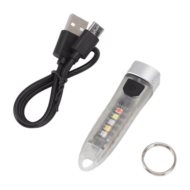 Mini Keychain Flashlight, USB Rechargeable, Waterproof, Portable Strong Light for Outdoor