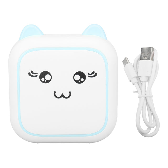 Mini Thermal Printer, Blue, Inkless, BT, 800mAh, Portable for Tags Notes Barcode Receipts