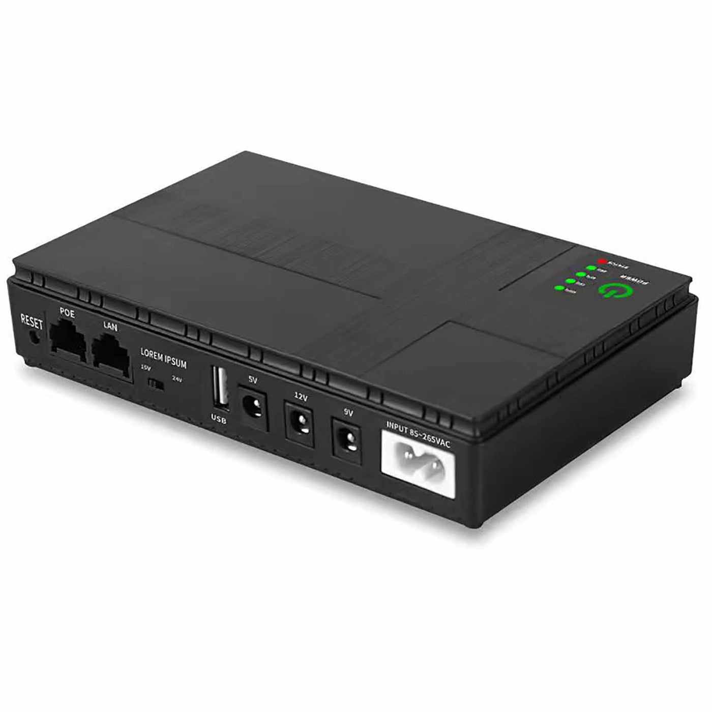 Mini UPS Battery Backup 10400mAh 18W Uninterruptible Power Supply for Router Modem Security Camera, Black