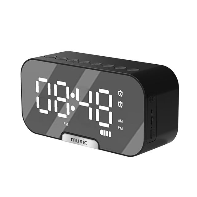 Multifunctional Alarm Clock with Bluetooth Speaker, FM Radio, Phone Stand, Portable