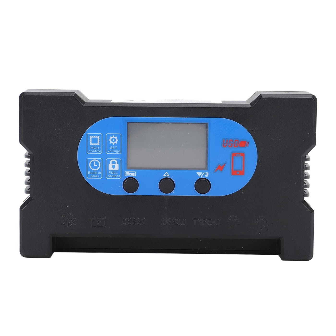 Solar Charge Controller 30A, HD Display, Dual USB & Type C Fast Charging, Multi Protection