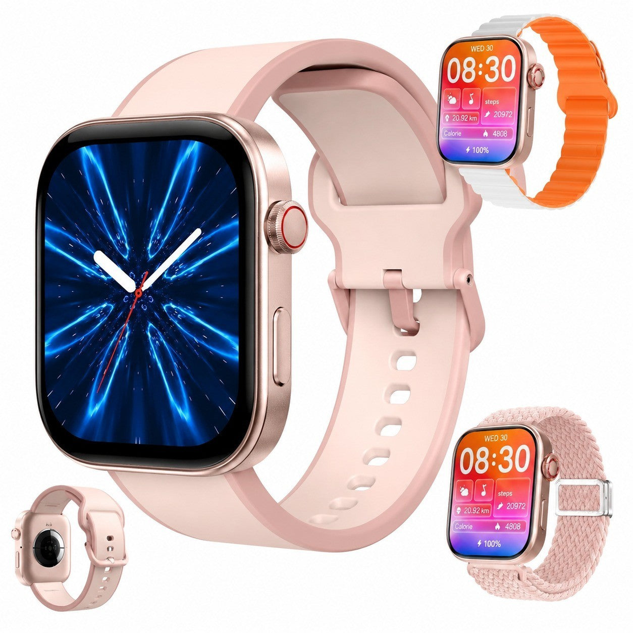 Smartwatch 1.99" AMOLED Display, Heart Rate Monitor, 3ATM Water Resistant, 12-Day Battery, Digital Crown