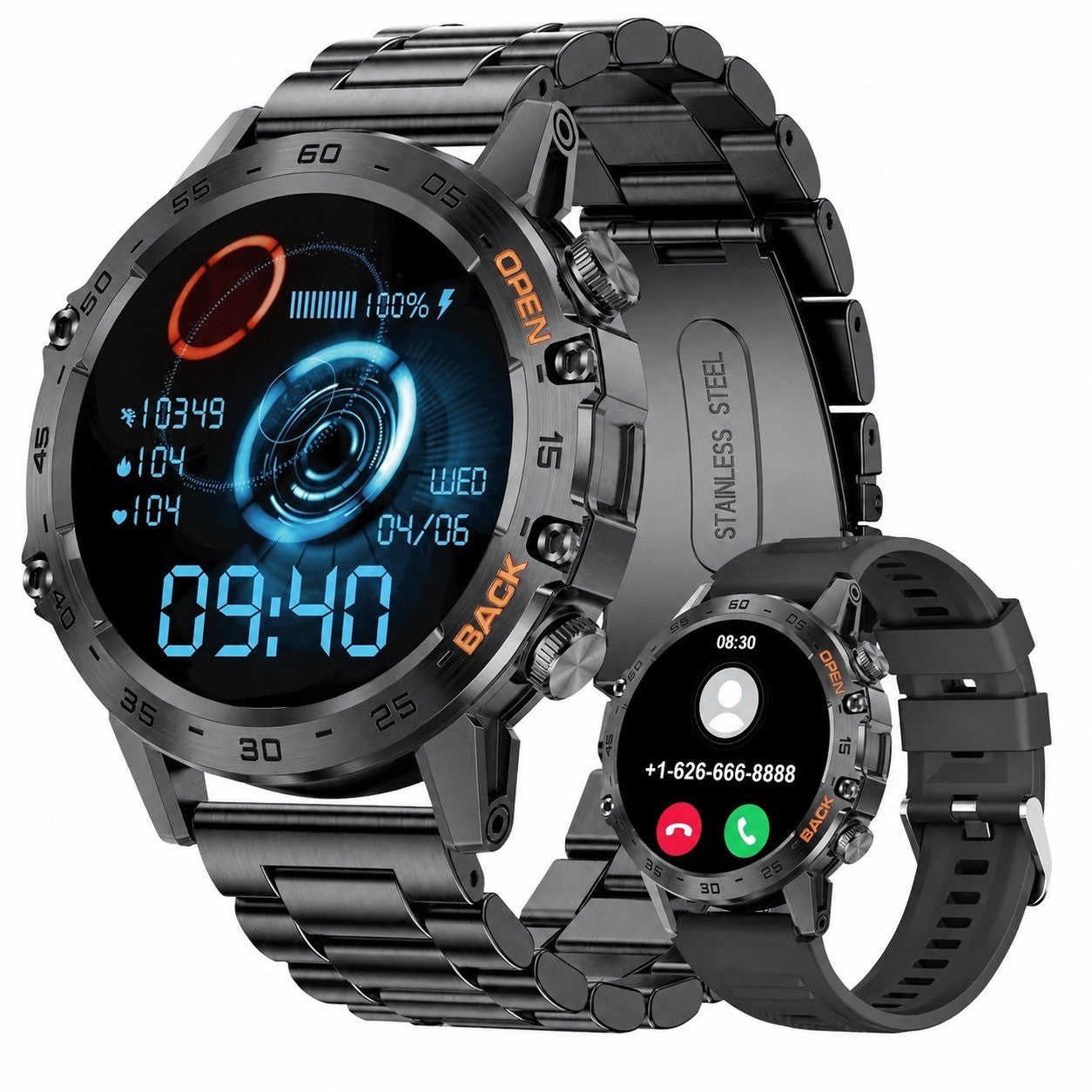 Smartwatch 1.39" HD, Bluetooth Calling, IP68, 100+ Sport Modes, Fitness Tracker