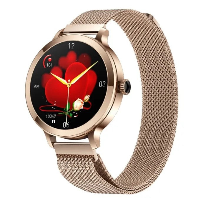 Women's Smartwatch, 1.106" AMOLED, Bluetooth Call, IP68, 100 Sports Modes, Rose Gold