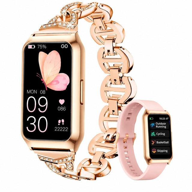 Women's Smartwatch, 1.47" HD Touchscreen, 7-Day Battery, Heart Rate Monitor, Activity Tracker