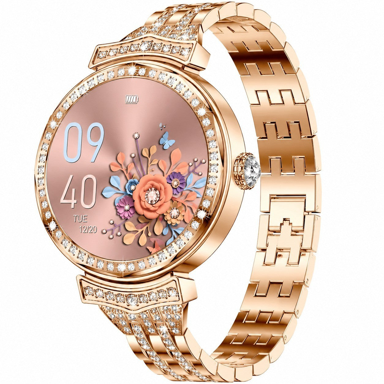 Women's Smartwatch with Bluetooth Calling, 1.32" AMOLED, 5 ATM, Fitness Watch, Blood Pressure, Pink