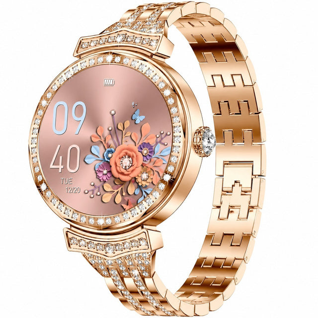 Women's Smartwatch with Bluetooth Calling, 1.32" AMOLED, 5 ATM, Fitness Watch, Blood Pressure, Pink
