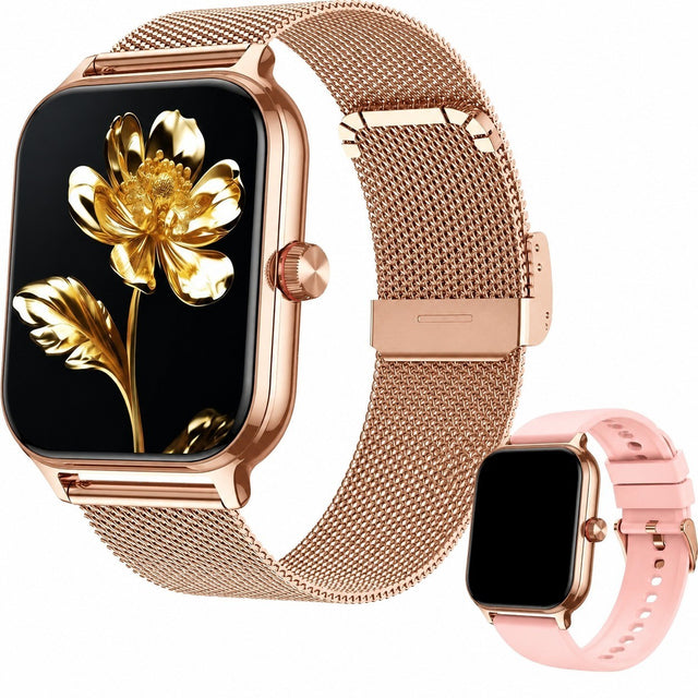 Smartwatch with Blood Pressure Heart Rate Sleep Tracking, 1.96" AI Watch, 100+ Sports, IP67, Black