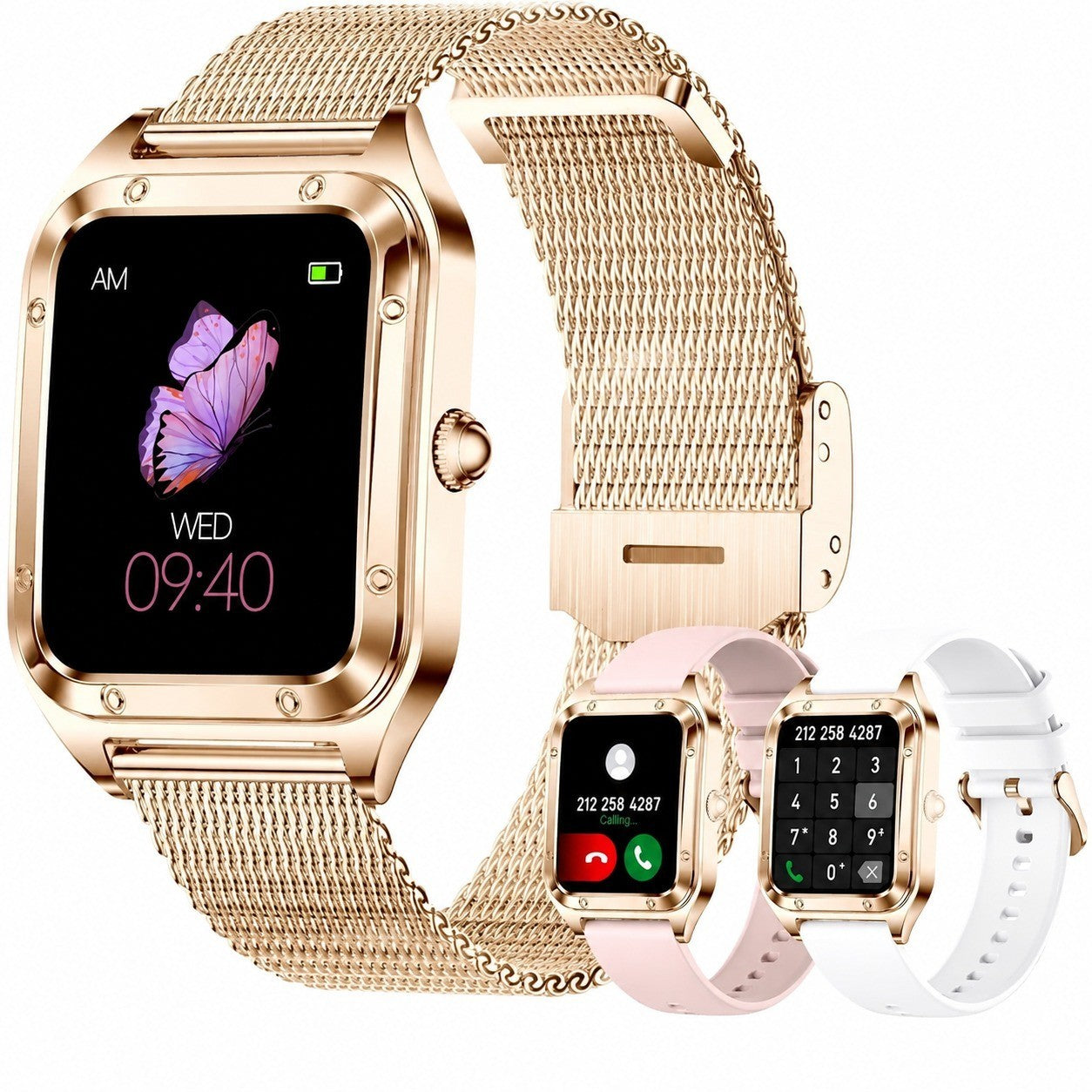 Smartwatch with Bluetooth Calling, IP67 Waterproof, Health Tracking, HD Display, Women
