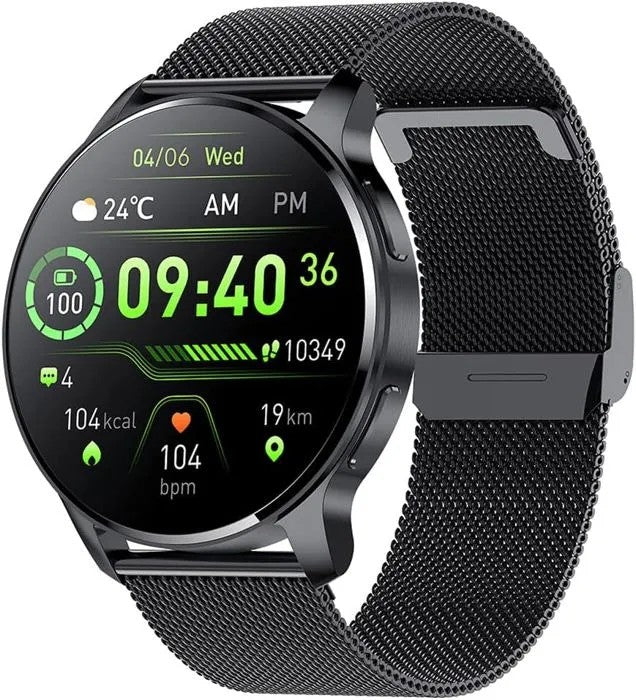Smartwatch for Men Women, Answer Calls, Round 360x360, IP67 Waterproof, Heart Rate, SpO2, Blood Pressure, 20 Sports Modes