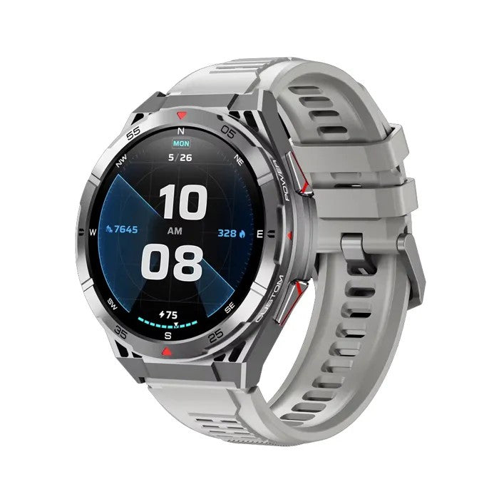 Smartwatch with 2.13" AMOLED Screen, Heart Rate Monitor, Silver, 3BAR Water Resistant