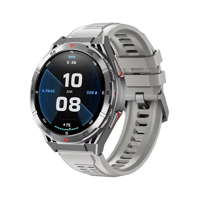 Smartwatch with 2.13" AMOLED Screen, Heart Rate Monitor, Silver, 3BAR Water Resistant