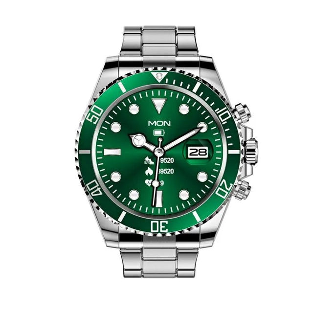 Smartwatch for Men, Green, Answer Calls, Waterproof, Digital Business Watch, Outdoor Fitness Tracker