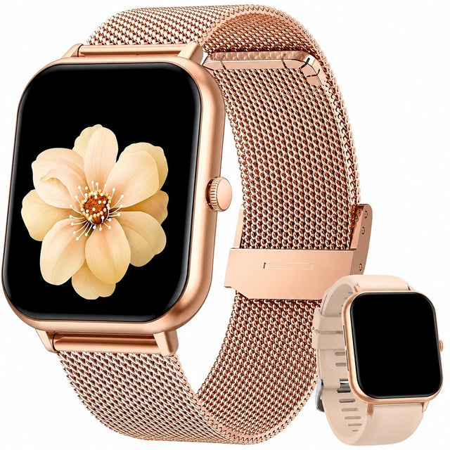 Women's Smartwatch, 1.83" Full Screen, Bluetooth Calling, 100+ Sports Modes, Heart Rate Monitor