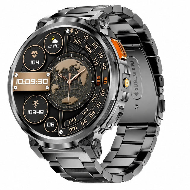 Men's Smartwatch 1.85" HD Screen, LED Light, 730mAh Battery, 120+ Sports Modes, 24/7 Health Monitoring