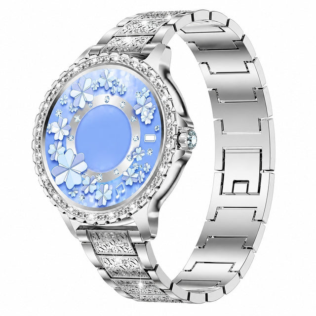 Women's Smartwatch with Diamond, 1.32" HD, Heart Rate Monitor, Feminine Design, Android iOS Compatible
