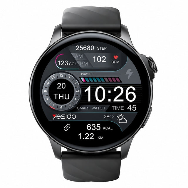 Waterproof Smartwatch, Large Screen, Health Tracking, Long Battery Life, Black, BT5.2
