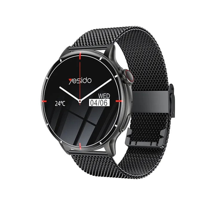 Smartwatch with Bluetooth Calling, Health Monitor, Dual Strap, Zinc Alloy, Black