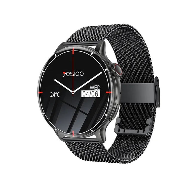 Smartwatch with Bluetooth Calling, Health Monitor, Dual Strap, Zinc Alloy, Black