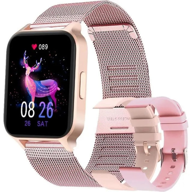 Women's Smartwatch 1.69" Touch Screen, IP68 Waterproof, Heart Rate & Blood Oxygen Monitor, Sports Watch