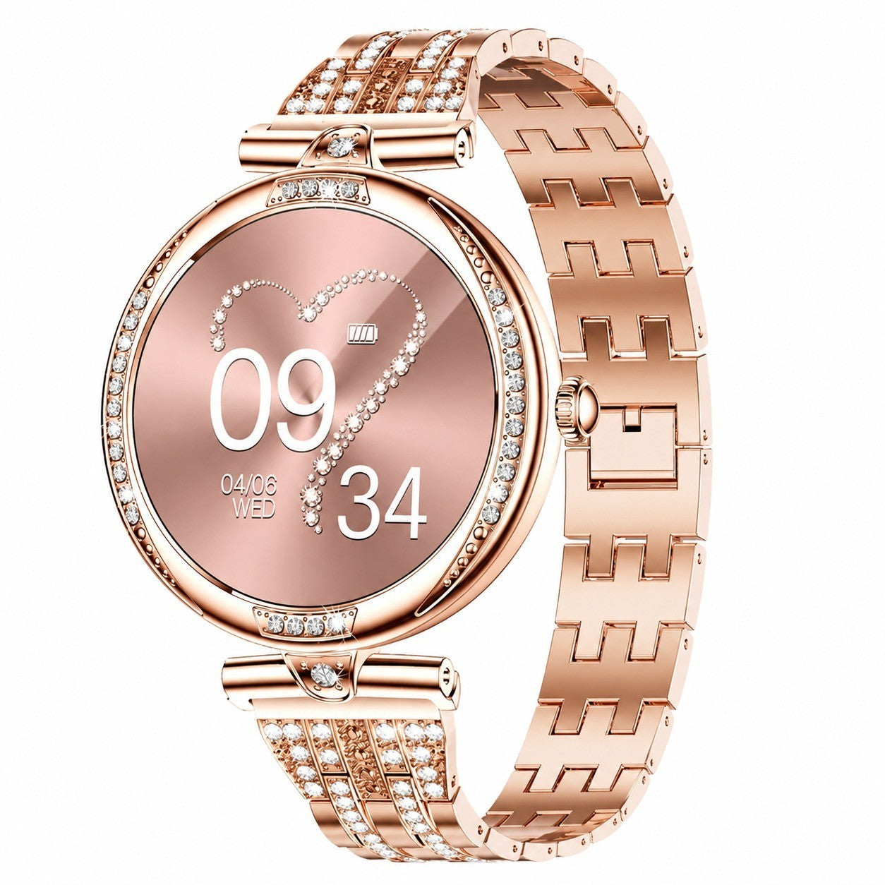 Women's Smartwatch 1.19" AMOLED, Bluetooth Calls, Fitness Tracker, Heart Rate Monitor, Rose Gold