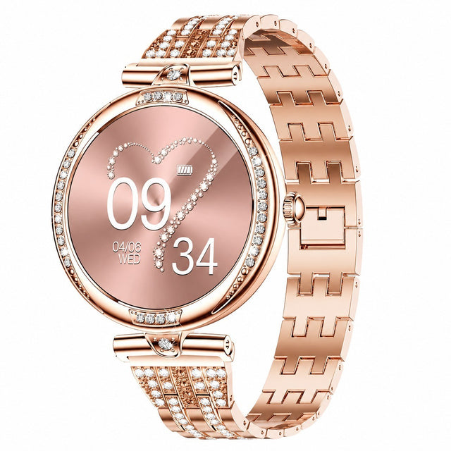 Women's Smartwatch 1.19" AMOLED, Bluetooth Calls, Fitness Tracker, Heart Rate Monitor, Rose Gold