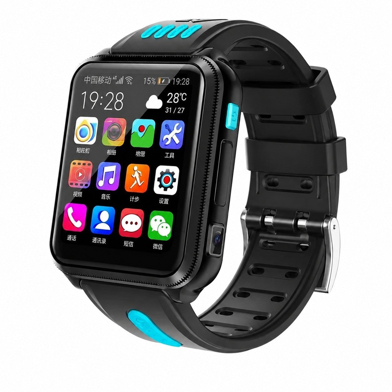 Smartwatch 4G GPS WiFi Android, 8GB, Blue, Student Child Rental Phone