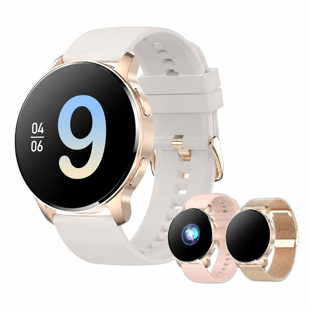 Women's Smartwatch with Bluetooth Calling, 1.32" Heart Rate, Sleep, Pedometer, SpO2, Female Health Tracker