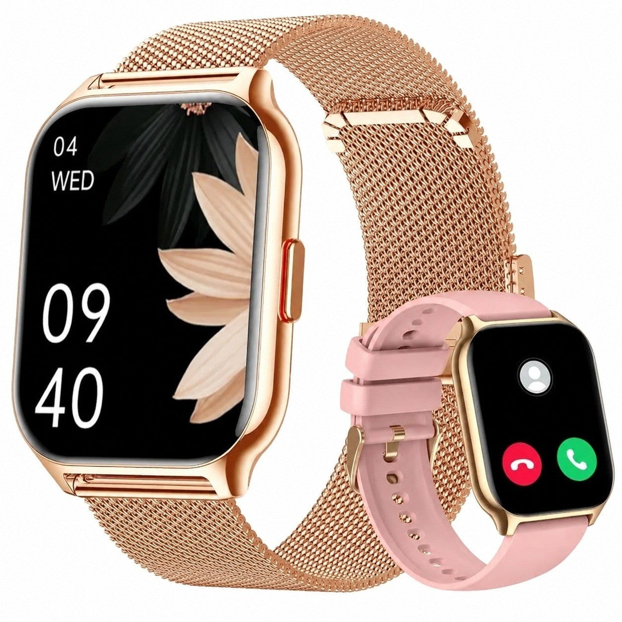 Smartwatch with Bluetooth Calling, 2.0" HD Screen, 100+ Sports, Sleep & Heart Rate Monitor, Women Men