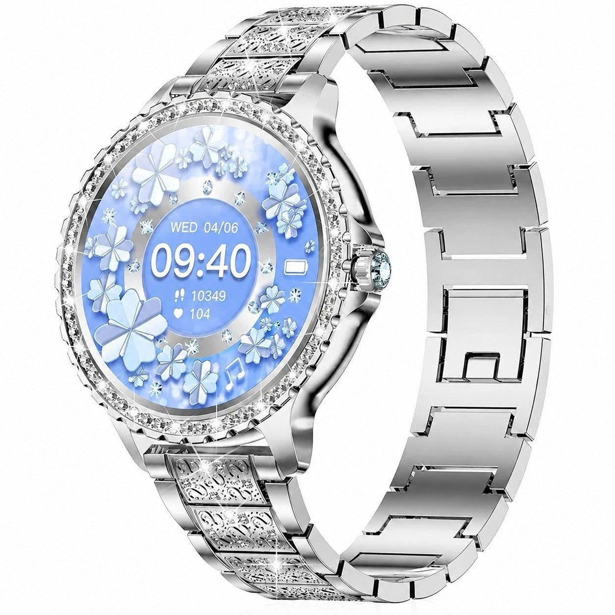 Women's Smartwatch with Diamond, 1.32" HD, Heart Rate SpO2 Sleep Tracking, 120 Sport Modes