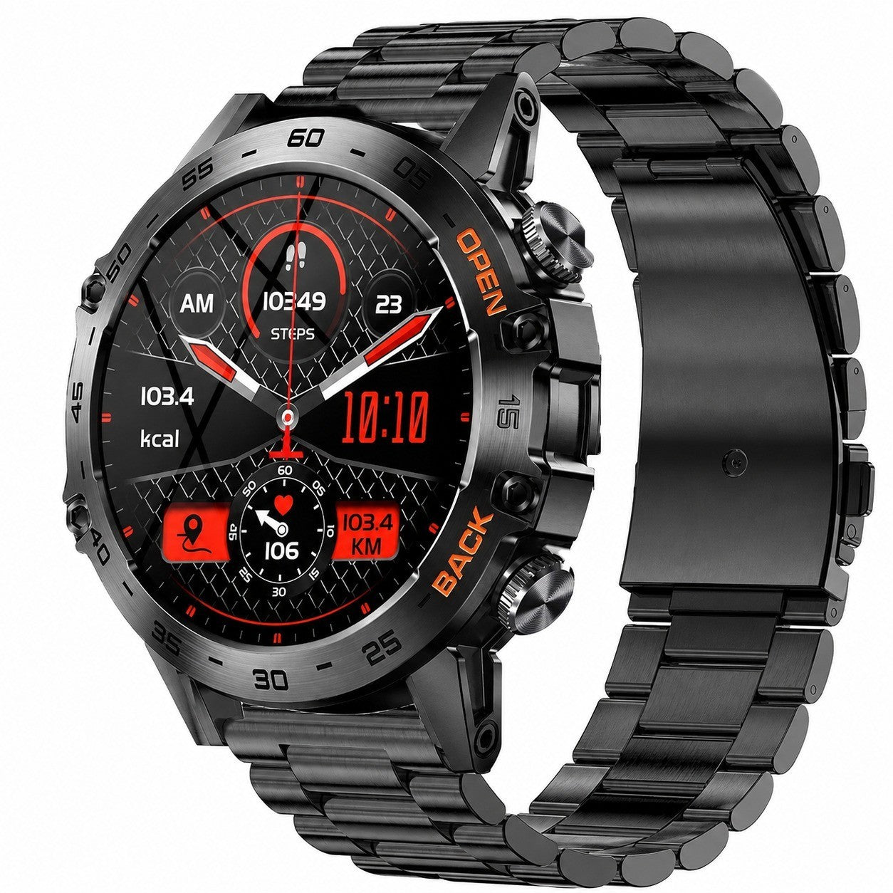 Men's Smartwatch with Bluetooth Calling, 1.39" Touch Screen, 123 Sports Modes, Music Player, Heart Rate Monitor