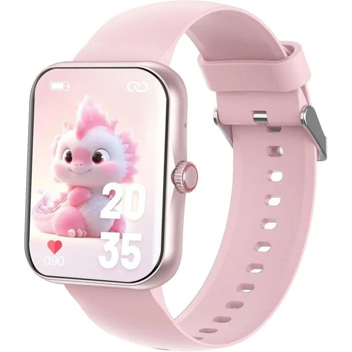 Kids Smartwatch 1.83" Bluetooth, 120+ Sports Modes, Pedometer, IP68, Pink, Ages 5-16